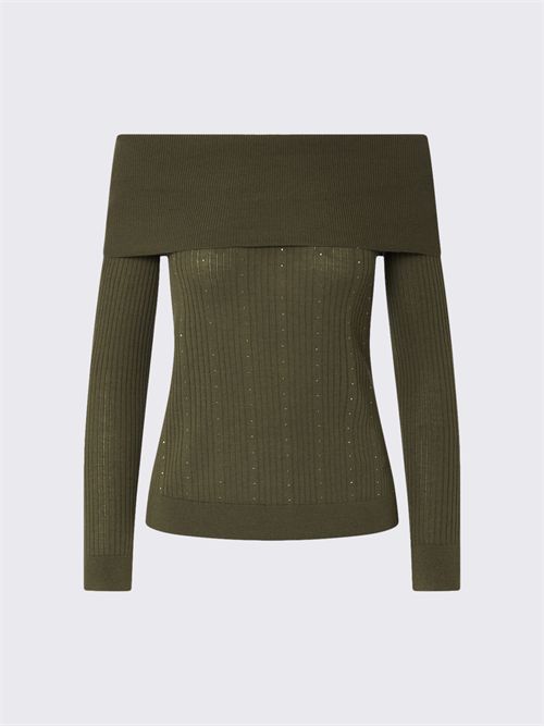 Maglia in lana con scollo bardot LIU JO | WF6099MA77Q/90510